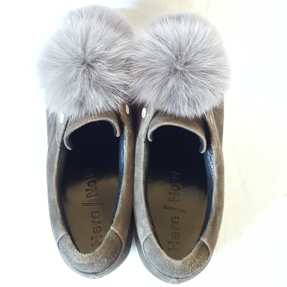 HERE / NOW GRAY SUEDE SNEAKERS WOME'S SIZE 39 - Picture 4 of 8